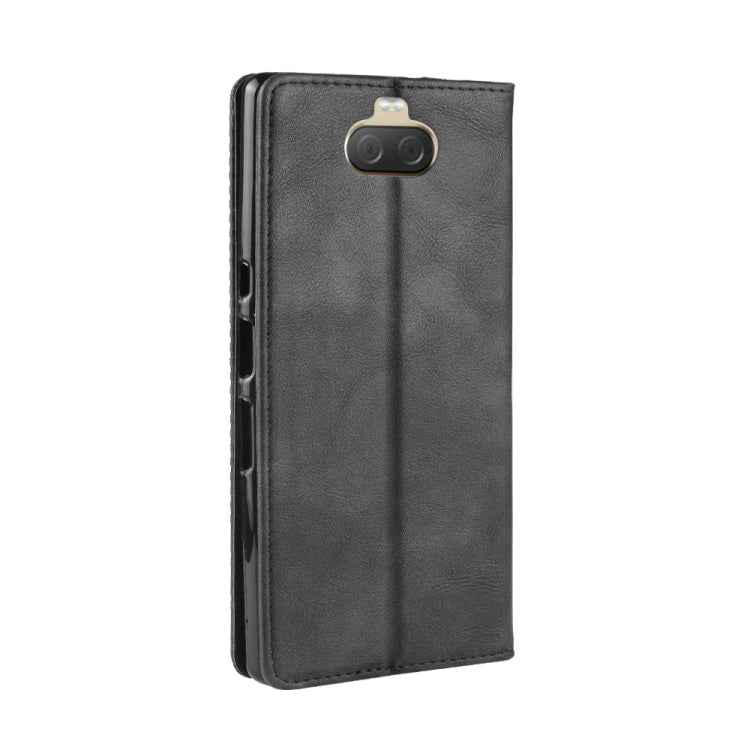 Magnetic Buckle Retro Texture Horizontal Flip Leather Case for Sony Xperia 10 Plus, with Holder & Card Slots & Wallet