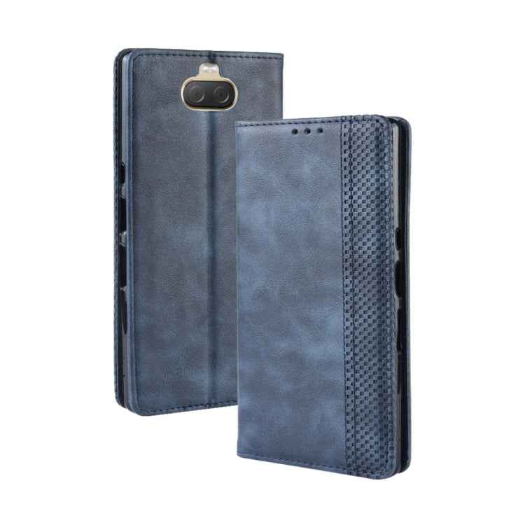 Magnetic Buckle Retro Texture Horizontal Flip Leather Case for Sony Xperia 10 Plus, with Holder & Card Slots & Wallet