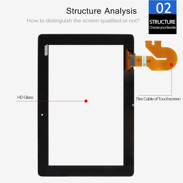 Touch Panel Digitizer for ASUS Pad MeMO FHD 10 / ME301 / ME302 / ME302C / ME302KL / K005 / 5449N / K00A