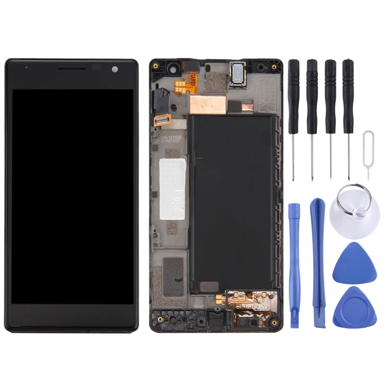 Écran LCD et numériseur complet avec châssis pour Nokia Lumia 735 (noir), pour Lumia 735 noir