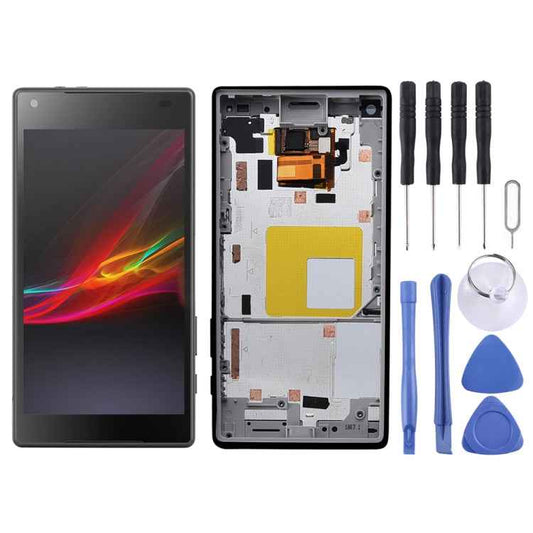 LCD Screen and Digitizer Full Assembly with Frame for Sony Xperia Z5 Compact / E5803 / E5823 / Z5 mini