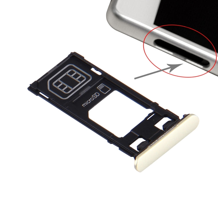 SIM Card Tray + Micro SD Card Tray + Card Slot Port Dust Plug for Sony Xperia X (Single SIM Version), For Xperia X Single SIM, For Xperia X Single SIM White, For Xperia X Single SIM Rose