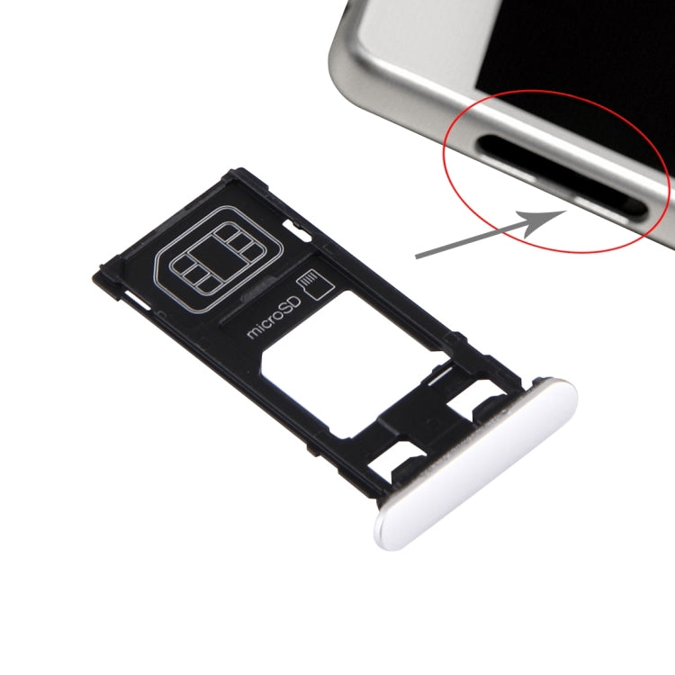 SIM Card Tray + Micro SD Card Tray + Card Slot Port Dust Plug for Sony Xperia X (Single SIM Version), For Xperia X Single SIM, For Xperia X Single SIM White, For Xperia X Single SIM Rose