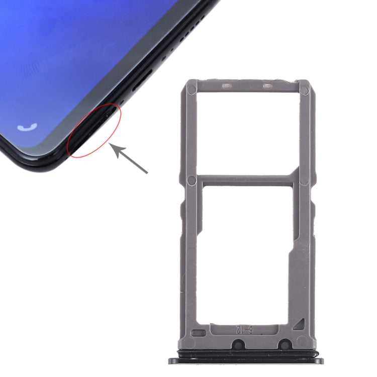 For Vivo X21 SIM Card Tray + SIM Card Tray / Micro SD Card Tray