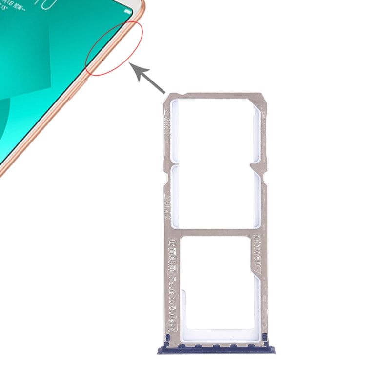 For OPPO A83 2 x SIM Card Tray + Micro SD Card Tray