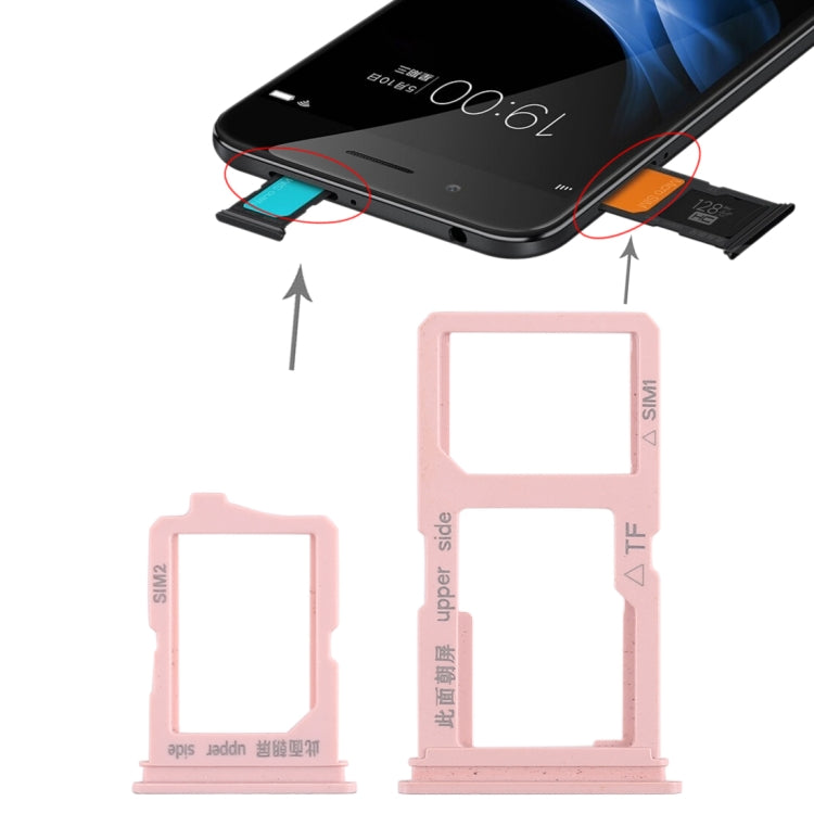 For Vivo Y66 2 x SIM Card Tray + Micro SD Card Tray