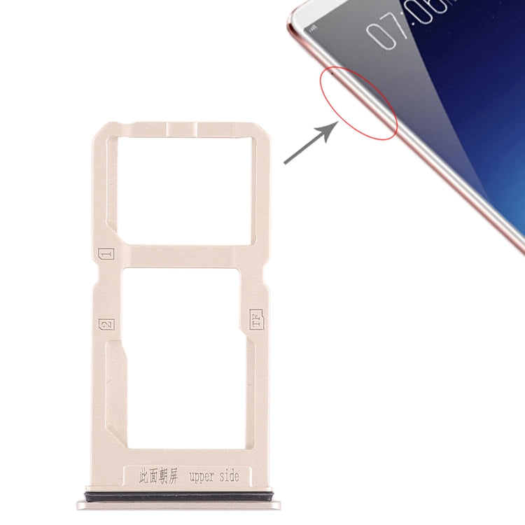 For Vivo X20 Plus SIM Card Tray + SIM Card Tray / Micro SD Card Tray