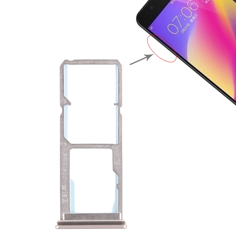 For Vivo Y69 2 x SIM Card Tray + Micro SD Card Tray