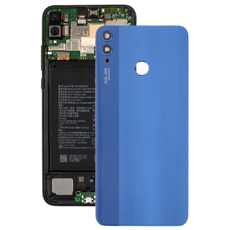 Original Battery Back Cover with Camera Lens Frame for Huawei Honor 8X, For Huawei Honor 8X (Original)