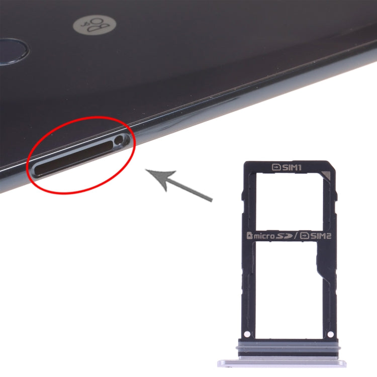 SIM Card Tray + SIM Card Tray / Micro SD Card Tray for LG V30 VS996 LS998U H933 LS998U, For LG V30