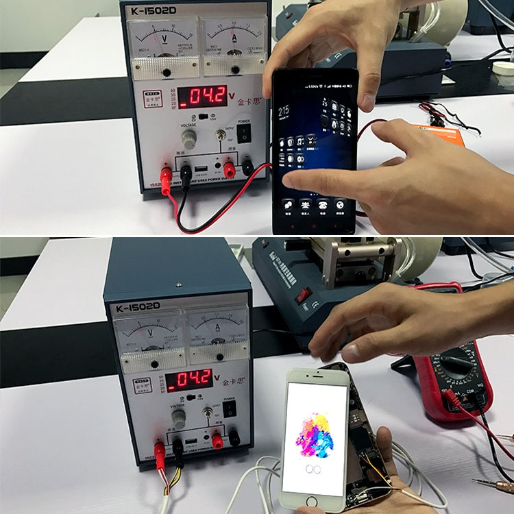 Kaisi K-1502D Repair Power Supply Current Meter 2A Adjustable DC Power Supply Automatic Protection, US Plug, EU Plug, US Plug
