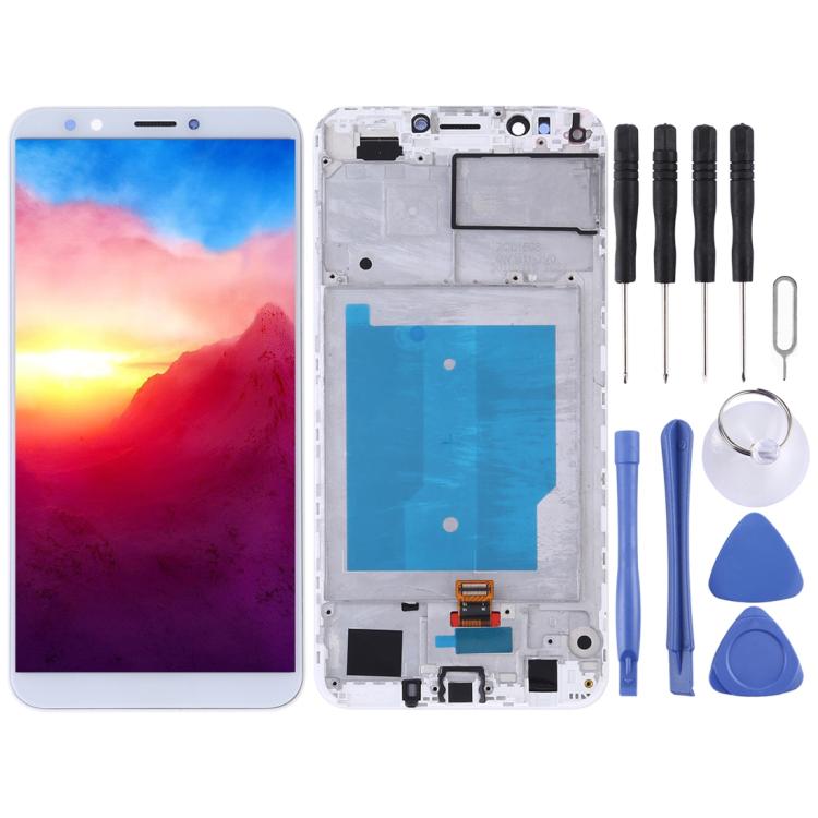 LCD Screen and Digitizer Full Assembly with Frame for Huawei Y7 (2018), For Huawei Y7 (2018)