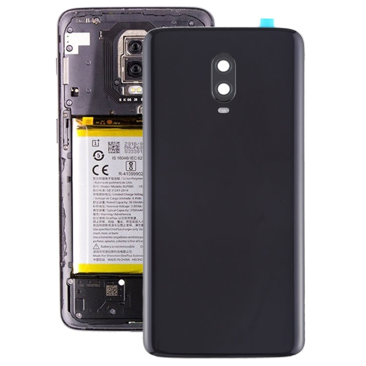 For OnePlus 6T Original Battery Back Cover with Camera Lens, For OnePlus 6T,Original (Frosted Black ), For OnePlus 6T,Original (Jet Black)