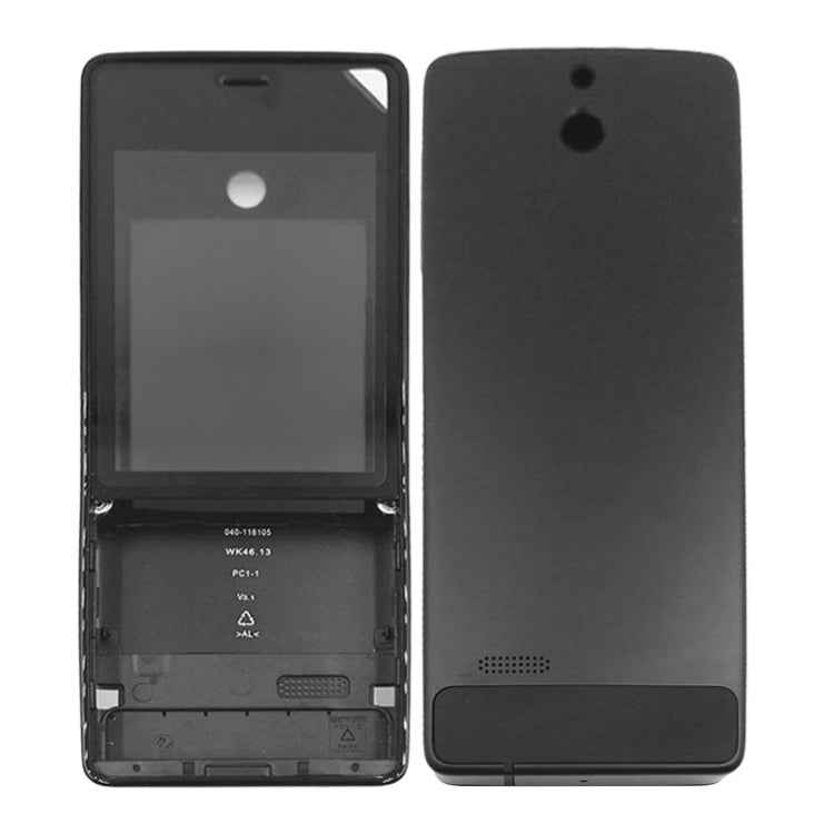 Full Housing Cover (Front Cover + Battery Back Cover) for Nokia 515, For Nokia 515 Black