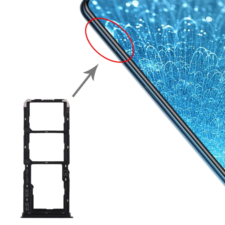 Pour Vivo S1, plateau pour carte SIM + plateau pour carte SIM + plateau pour carte Micro SD, pour Vivo S1