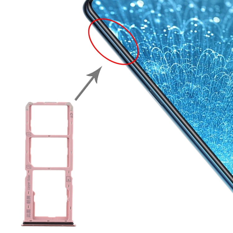 Pour Vivo S1, plateau pour carte SIM + plateau pour carte SIM + plateau pour carte Micro SD, pour Vivo S1