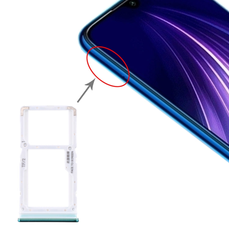 Bandeja para tarjeta SIM + Bandeja para tarjeta SIM/Bandeja para tarjeta Micro SD para Xiaomi Redmi Note 8 Pro, para Xiaomi Redmi Note 8 Pro, para Xiaomi Redmi Note 8 Pro, para Xiaomi Redmi Note 8 Pro (Verde)