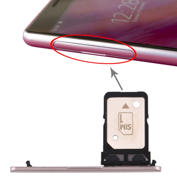 Tiroir de carte SIM d'origine pour Sony Xperia 10 (rose)