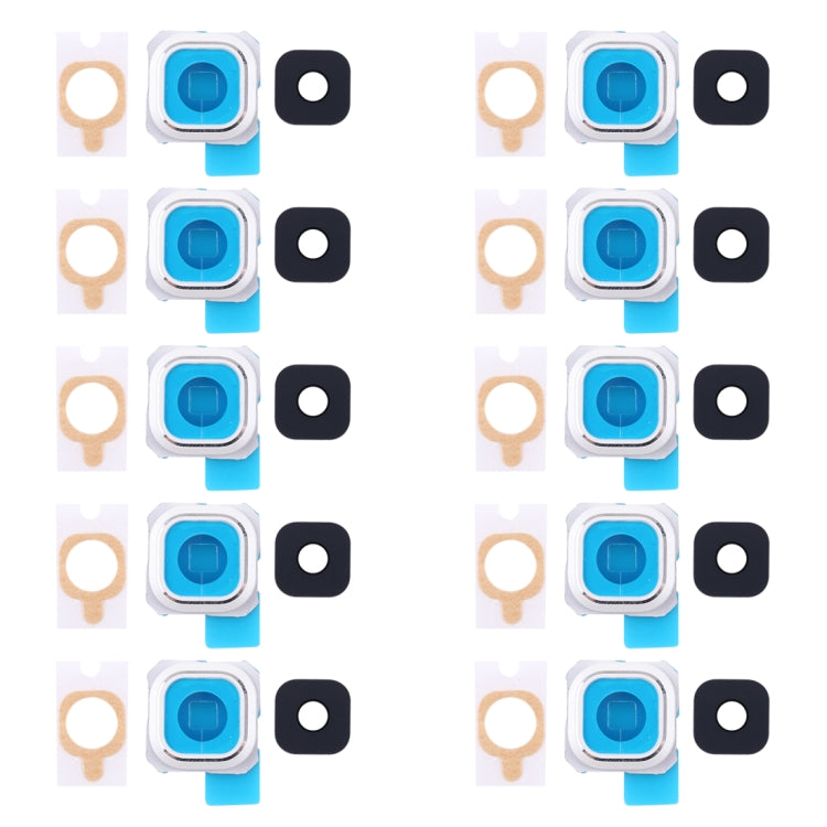 For Galaxy S6 Edge + / G9280 10pcs Back Camera Bezel & Lens Cover with Sticker, For Galaxy S6+ - BSPART