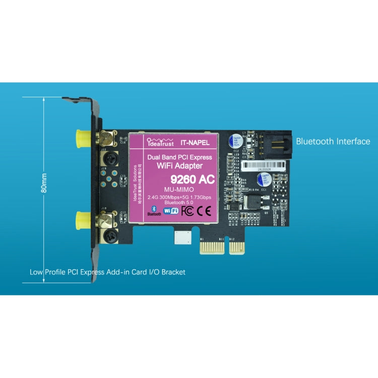 9260NGW Brand New for Intel Dual Band Wireless-AC 9260AC Bluetooth 5.0 5G 1730Mbps Wifi Network Card PK 8265 / 7260 / 8260, 9260NGW