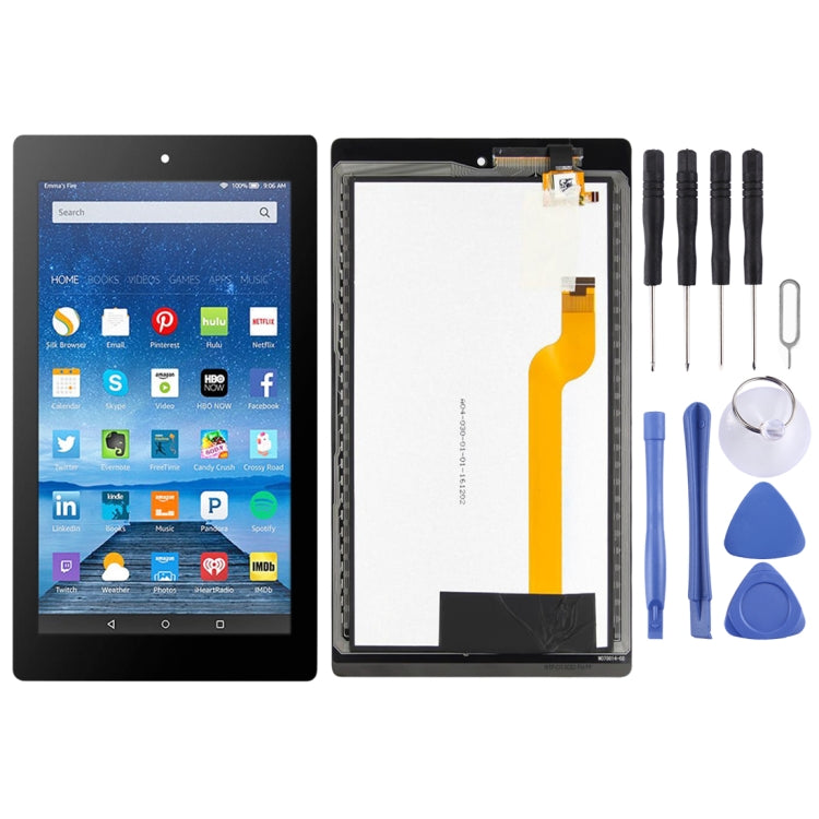 LCD Screen and Digitizer Full Assembly for Amazon Kindle Fire 7th HD 7 2017 HD7 SR043KL 