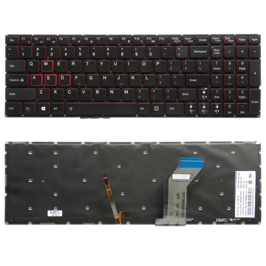 Teclado retroiluminado para Lenovo Ideapad Y700, Y700-15, Y700-15ISK, Y700-15ACZ, Y700-17ISK, Y700-15ISE (versión estadounidense). Para Lenovo Ideapad Y700 (EE. UU.).