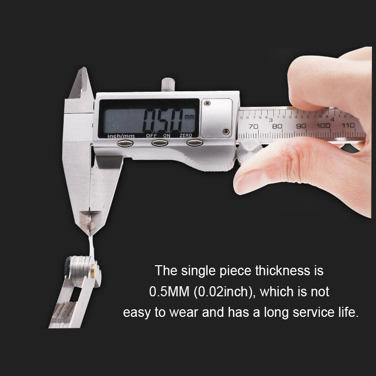 58 PCS Metric 60 Degrees +British 55 Degrees CR Stainless Steel Thread Gauge, 58 PCS Thread Gauge