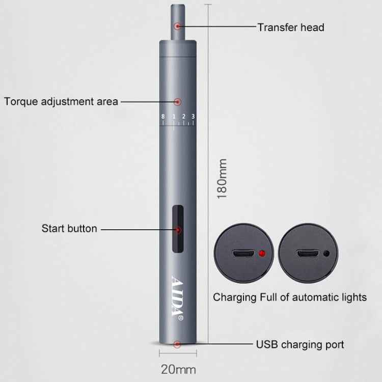 A-012 Rechargeable Lithium Battery Rechargeable Electric Drill Cordless Screwdriver Set with 8 Gear Torsion