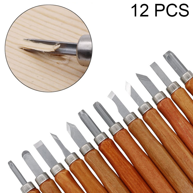 12 in 1 Wood Carving Chisels Knife Basic Woodcut Working Handmade Rubber Stamps Hand Tools, Chisels Knife
