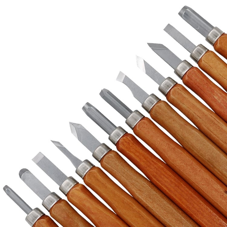 12 in 1 Wood Carving Chisels Knife Basic Woodcut Working Handmade Rubber Stamps Hand Tools, Chisels Knife