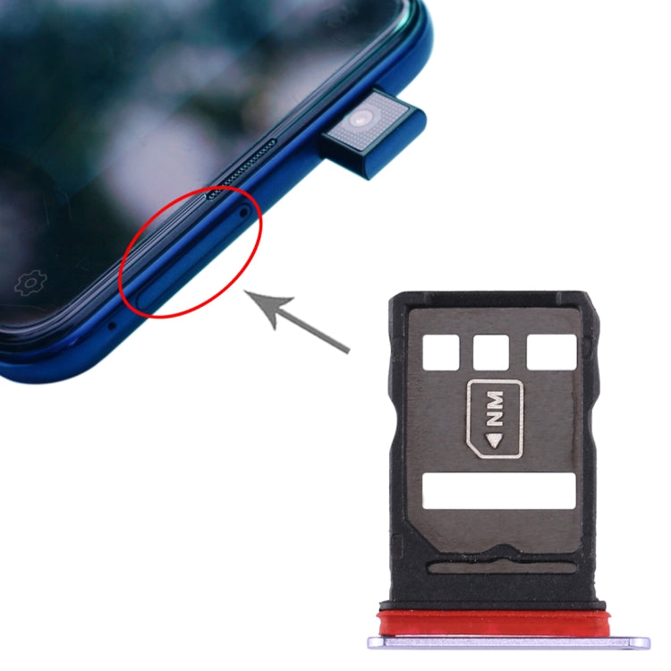 Bandeja para tarjeta SIM + bandeja para tarjeta NM para Huawei Mate 30, Huawei Mate 3 (morado claro), Huawei Mate 3
