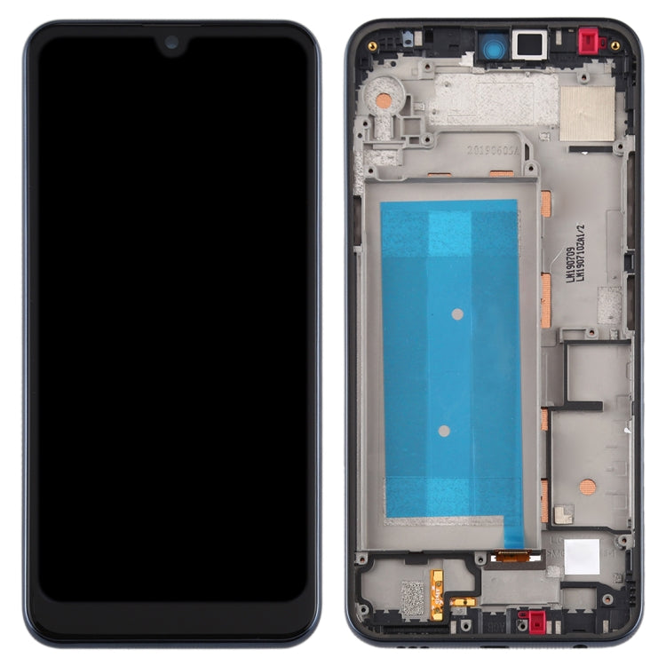 LCD Screen and Digitizer Full Assembly with Frame for LG Q60 X525ZA X525BAW X525HA X525ZAW / LG X6 2019 LMX625N X625N X525,Single SIM
