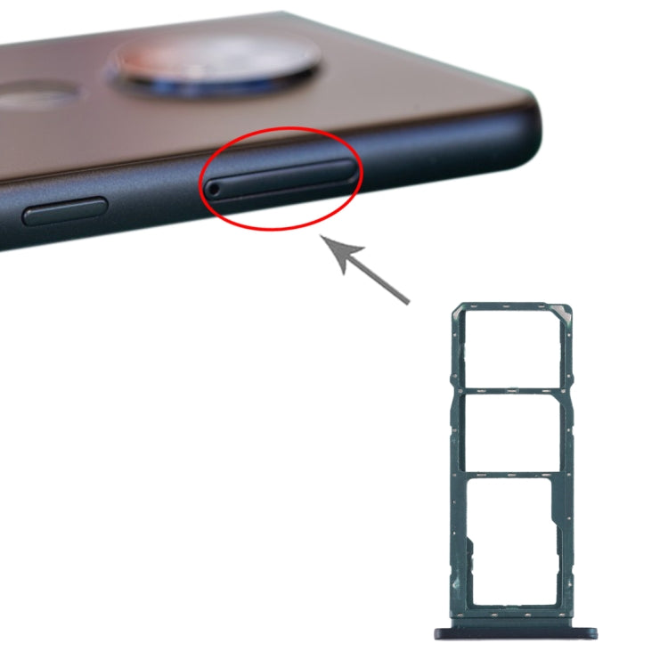 SIM Card Tray + SIM Card Tray + Micro SD Card Tray for Nokia 7.2 / 6.2 TA-1196 TA-1198 TA-1200 TA-1187 TA-1201, For Nokia 7.2 / 6.2(Green), For Nokia 7.2 / 6.2