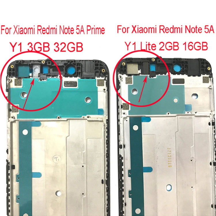 Front Housing LCD Frame Bezel for Xiaomi Redmi Note 5A Prime / Y1