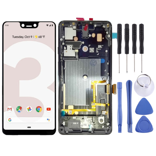 Écran LCD et numériseur complet avec cadre pour Google Pixel 3 XL (Or)
