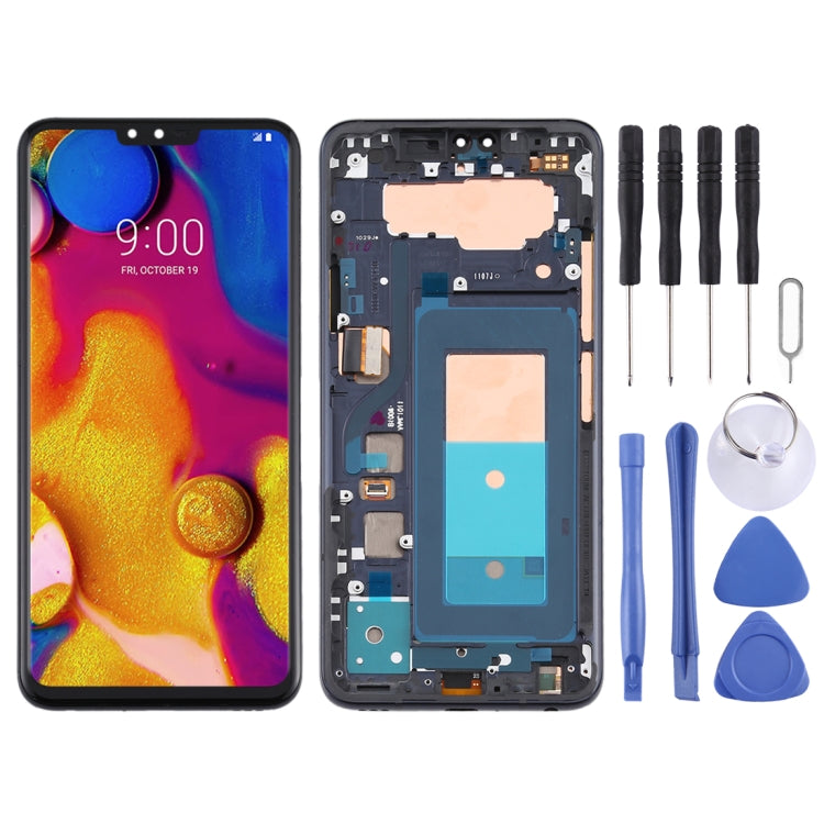 LCD Screen and Digitizer Full Assembly with Frame for LG V40 ThinQ