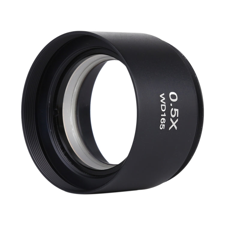 Stereo Microscopes Auxiliary Objective Lens Barlow Lens Magnifier 0.5X WD165, 0.5X WD165