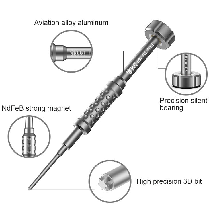 BEST BST-898 6 in 1 3D Screwdriver For Mobile Phone Dismantling