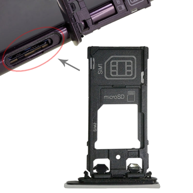 SIM1 Card Tray + SIM2 Card / Micro SD Card Tray for Sony Xperia XZ, For XZ Dual SIM, For Xperia XZ, For Xperia XZ Dual SIM