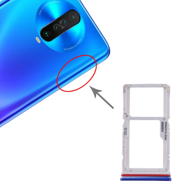 SIM Card Tray + SIM / Micro SD Card Tray for Xiaomi Redmi K30 4G, For Xiaomi Redmi K30 4G, For Redmi K30 4G
