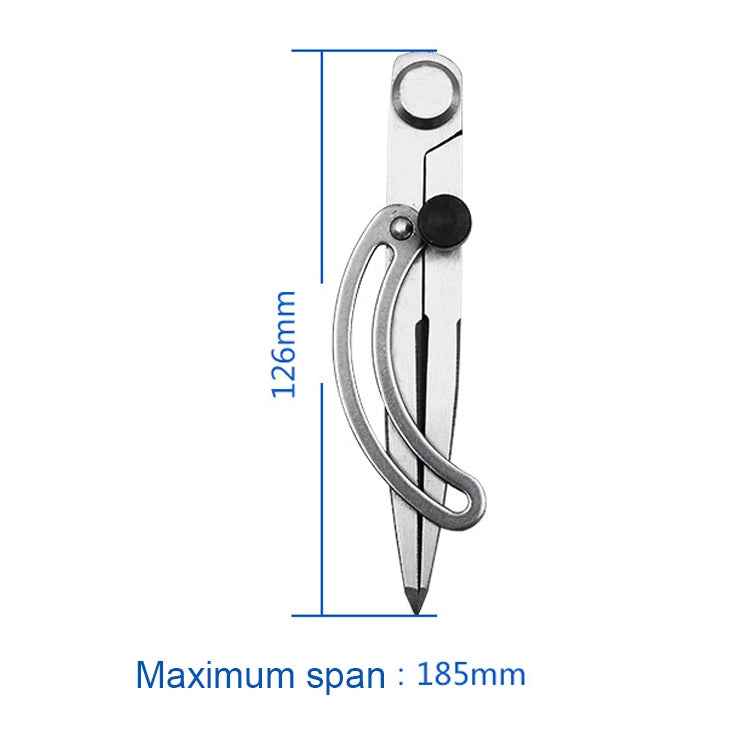 Carbon Steel Head Spacing Gauge Compasses Industrial Leather Side Liner Tool, Length: 126mm