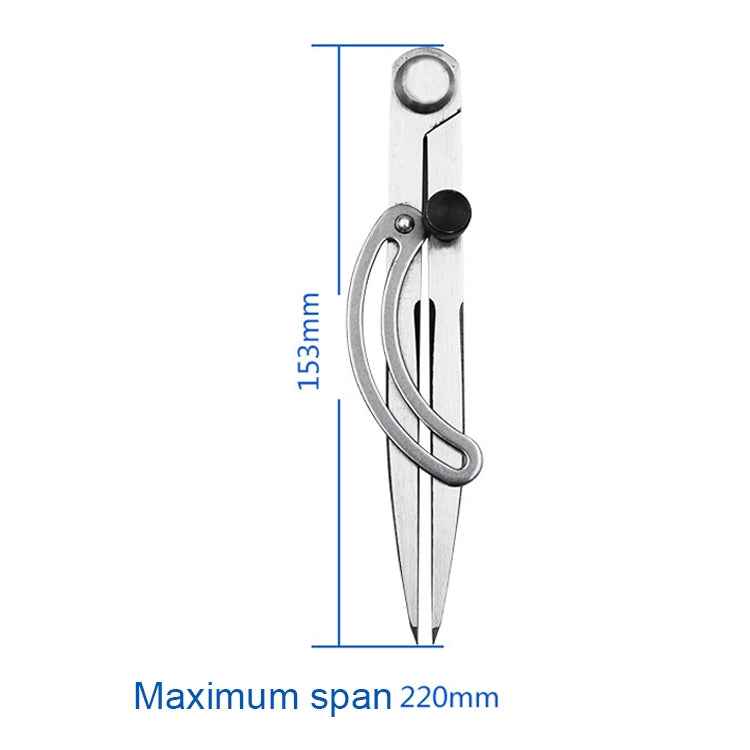 Carbon Steel Head Spacing Gauge Compasses Industrial Leather Side Liner Tool, Length: 153mm