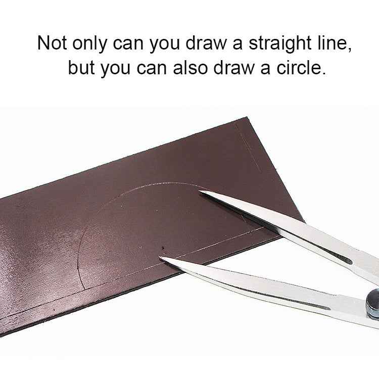 Carbon Steel Head Spacing Gauge Compasses Industrial Leather Side Liner Tool, Length: 153mm