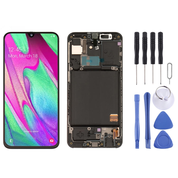 LCD Screen and Digitizer Full Assembly with Frame for Galaxy A40 SM-A405F
