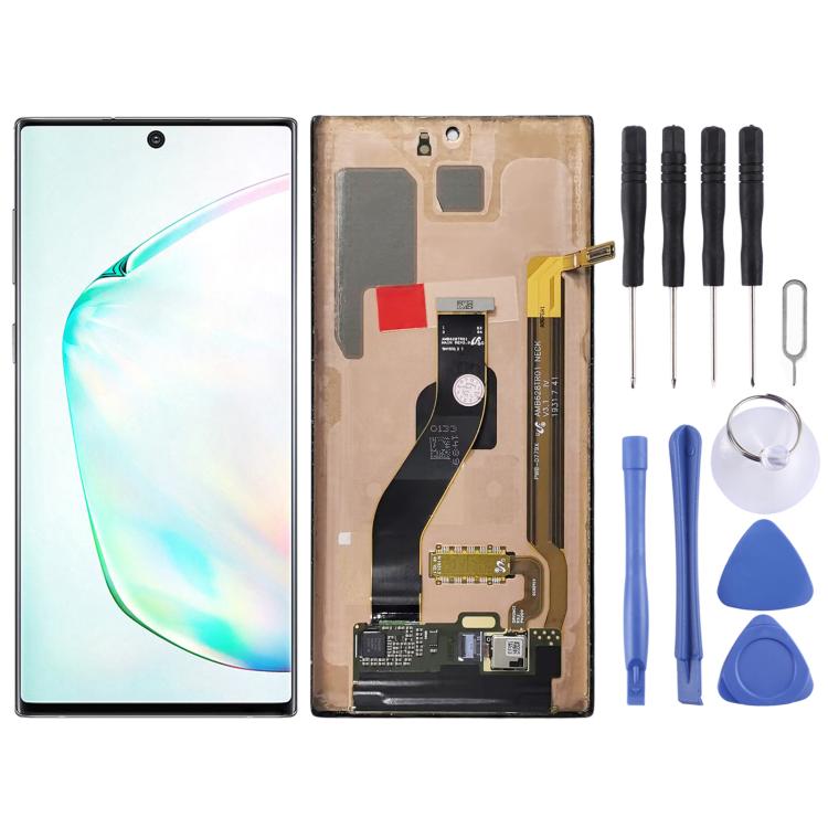 Pantalla LCD y digitalizador AMOLED dinámicos originales, ensamblaje completo para Galaxy Note 10 y Samsung Galaxy Note 10 (AMOLED dinámicos).