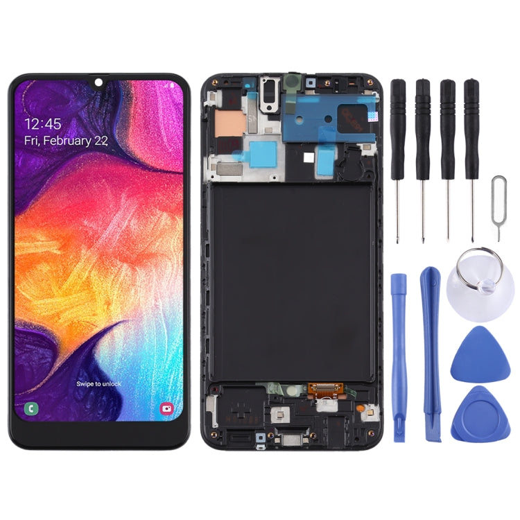 TFT Material LCD Screen and Digitizer Full Assembly With Frame for Samsung Galaxy A50 (Not Supporting Fingerprint Identification)