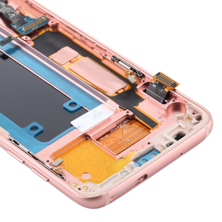 OLED Material LCD Screen and Digitizer Full Assembly With Frame for Samsung Galaxy S7 Edge / SM-G935F