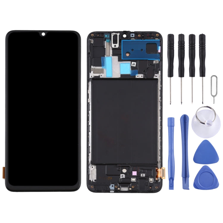 TFT Material LCD Screen and Digitizer Full Assembly With Frame for Samsung Galaxy A70 (Not Supporting Fingerprint Identification)