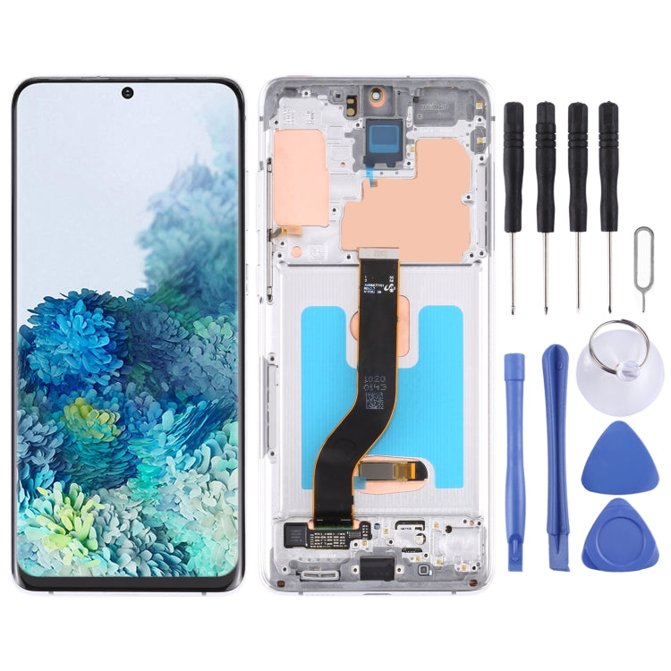Pantalla LCD y digitalizador originales (ensamblaje completo con marco) para Samsung Galaxy S20+ 5G SM-G986B/G985, Samsung Galaxy S20+ 5G, Samsung Galaxy S20+ 5G (azul oscuro), Samsung Galaxy S20+ (original)