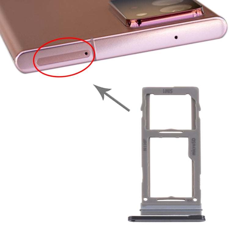 Pour Samsung Galaxy Note20 Ultra, plateau pour carte SIM et plateau pour carte Micro SD (carte unique)